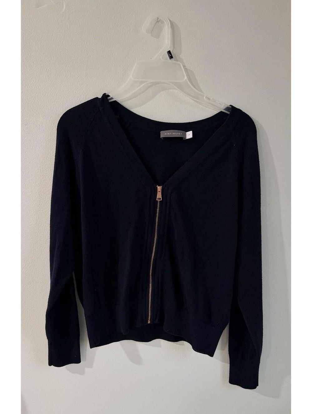 Mint Velvet - Blue Cardigan, Full Zip, Size: Medium